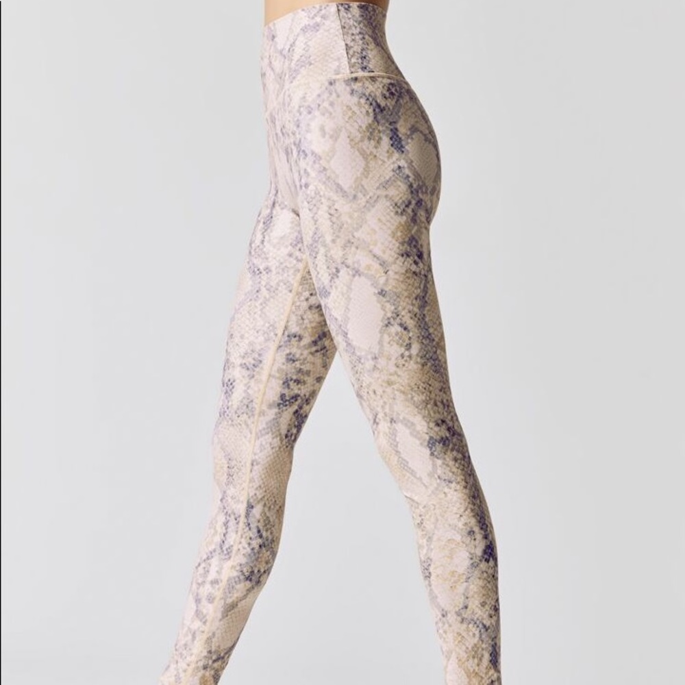 NWOT Carbon 38 High Waist Python Leggings XS